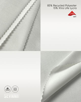 نسيج الليكرا خفيف الوزن 85% بوليستر معاد تدويره