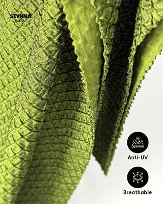 285gsm نسيج ملابس سباحة معاد تدويره مقاوم للكلور وسريع الجفاف للملابس المستدامة والصديقة للبيئة