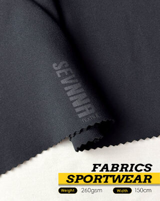 260 غرام من النسيج المستخدم في ارتداء اليوغا مع مضاد للرائحة والبوليستر المعاد تدويره