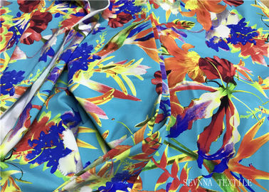 ميني نسيج الأزهار المطبوعة بيكيني النسيج ، 180gsm ليكرا ثوب السباحة النسيج