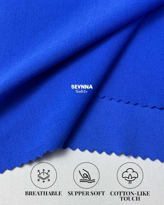 تفاصيل مادة نسيج مزدوج الحياكة 270 جرامًا 93% نايلون معاد تدويره 7% سباندكس لملابس مستدامة ومريحة