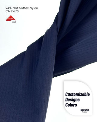 قماش ليكرا مطاطي 94% نايلون 6% ليكرا 240gsm سريع الجفاف