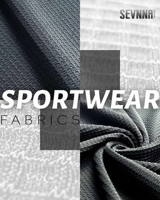 160 سم عرض UV حماية 50+ الأقمشة الركض مع البوليستر المعاد تدويرها لملابس نشطة عالية الأداء