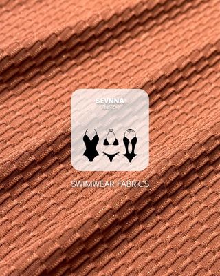 قماش سباحة فاخر الملمس بعرض 130 سم ووزن 250 جرامًا لكل متر مربع وتركيبة من النايلون المعاد تدويره لملابس السباحة عالية الأداء