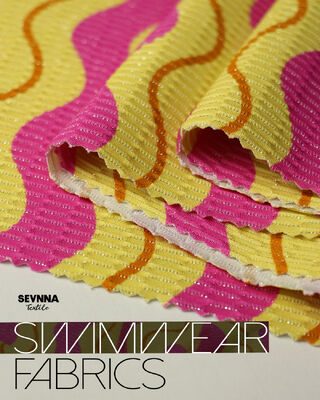 قماش ملابس سباحة معاد تدويره صديق للبيئة مع 78% نايلون معاد تدويره و 5% فضي معدني و 17% سباندكس