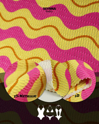 قماش ملابس سباحة معاد تدويره صديق للبيئة مع 78% نايلون معاد تدويره و 5% فضي معدني و 17% سباندكس