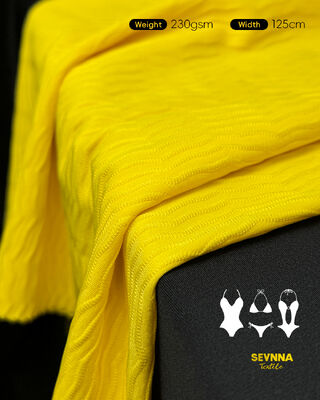 قماش سباحة فاخر الملمس مع 85% بوليستر معاد تدويره + 15% سباندكس، عرض 125 سم، ومتانة عالية لملابس السباحة