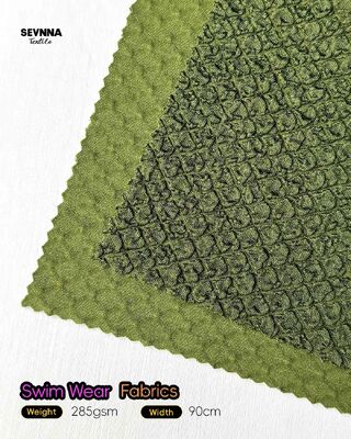 285gsm نسيج ملابس سباحة معاد تدويره مقاوم للكلور وسريع الجفاف للملابس المستدامة والصديقة للبيئة