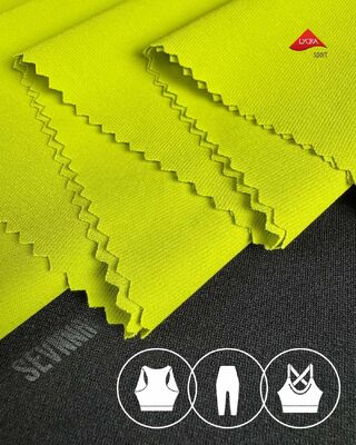 نسيج حمالة صدر رياضية سلسة بوزن 150 جرامًا تمتص الرطوبة للملابس النشطة والاستخدام في صالة الألعاب الرياضية