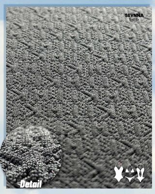 High Chlorine Resistance Textured Swim Fabric with 98% Recycled Polyester and UPF 50+ Protection