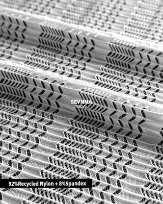 Adults Striped Recycled Swimwear Fabric Sustainable Material for Eco Friendly Swimwear Production and Durable Performance