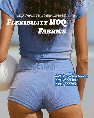 152cm Width Wrinkle Resistant Recycled Nylon Blend Stretch Lycra Fabric and Elastane Lycra Cloth for Activewear