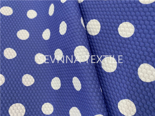 نسيج ملابس السباحة المعاد تدويره Polka Dot مقاومة الكلور سريع الجفاف