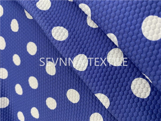 نسيج ملابس السباحة المعاد تدويره Polka Dot مقاومة الكلور سريع الجفاف
