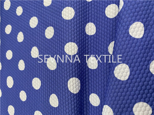 نسيج ملابس السباحة المعاد تدويره Polka Dot مقاومة الكلور سريع الجفاف