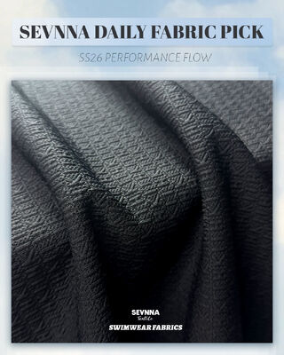 نسيج السباحة المقاوم للكلور عالي النسيج مع 98٪ البوليستر المعاد تدويره وحماية UPF 50+