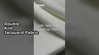 نسيج بوليستر مزدوج التريكو معاد التدوير بنمط الجاكار وعرض 160 سم للملابس الصديقة للبيئة