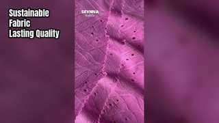 نسيج بوليستر معاد تدويره صديق للبيئة مصمم لماركات الأزياء المستدامة التي تركز على البيئة